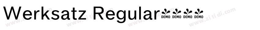 Werksatz Regular字体转换